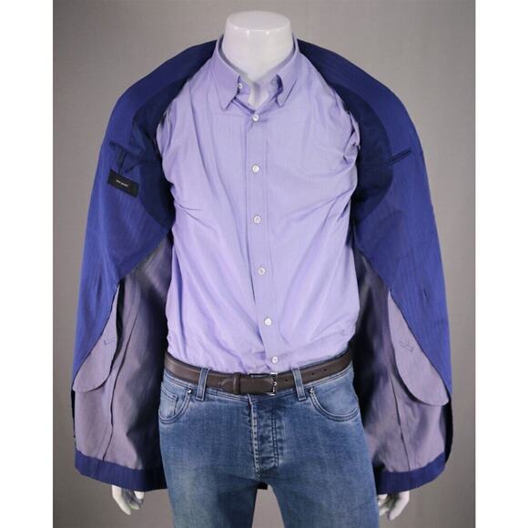 Ring Jacket Japan Blue Solaro Cotton Herringbone 3/4 Length Overcoat 36-38 - Picture 6 of 9